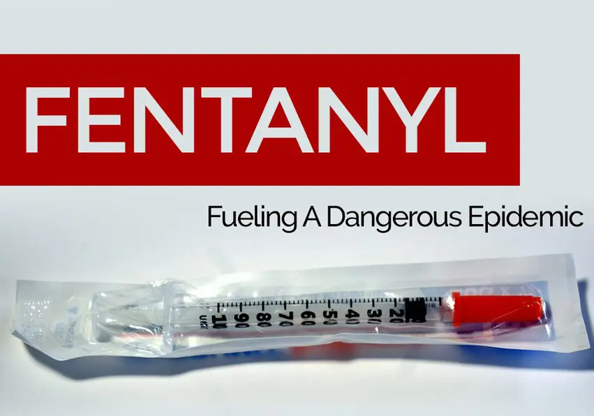 A close up of an empty thermometer with the words fentanyl on it