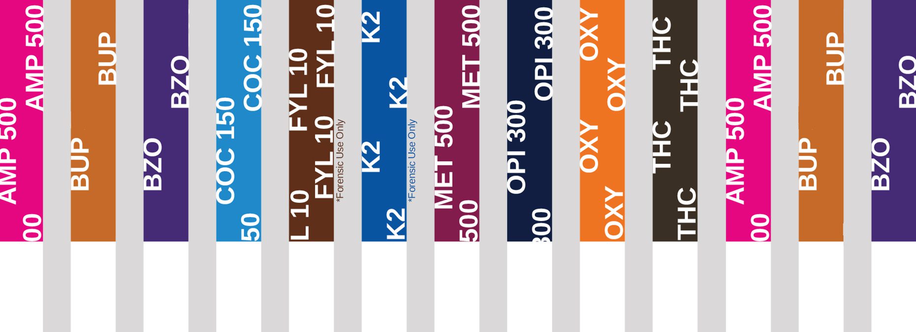 A series of different colored bands with the words " oxygenate " on them.