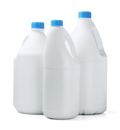 Three milk jugs are shown with one empty.