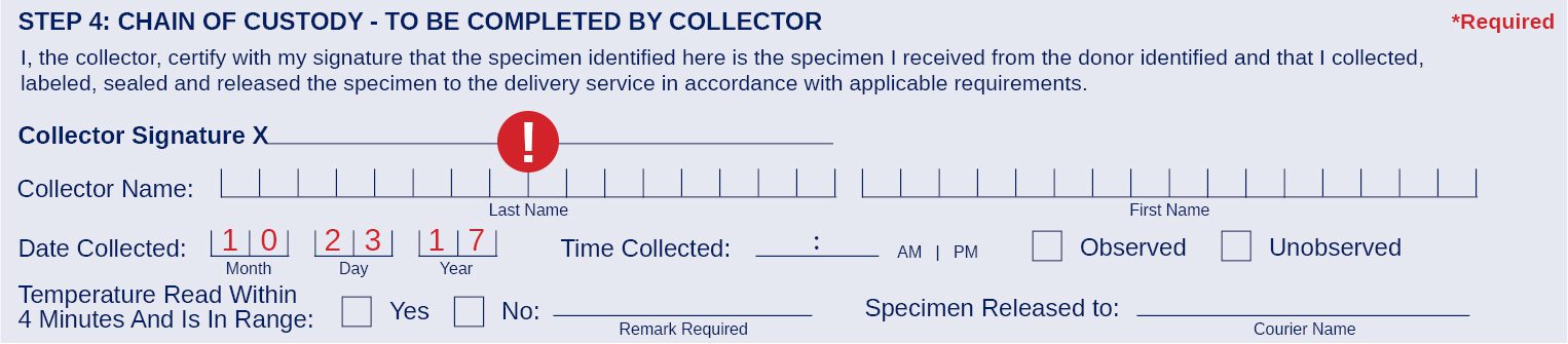 A collector 's card with the name of the collector and address.