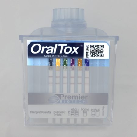A container of oral tox is shown with the label.