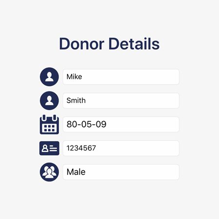 A graphic of the donor details page.