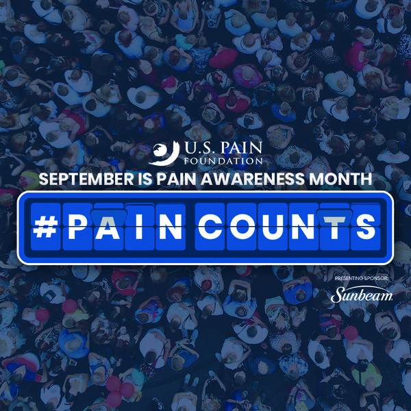 A blue background with the words " pain counts ".