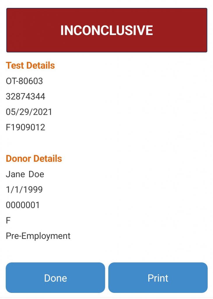 A screenshot of the phone number and donor details.