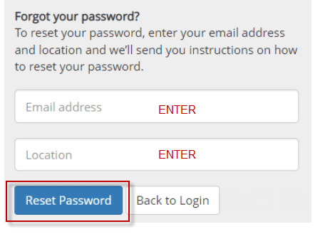 A screen shot of the enter and exit password page.