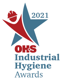 A red and blue star with the words industrial hygiene standards 2 0 2 1 underneath.